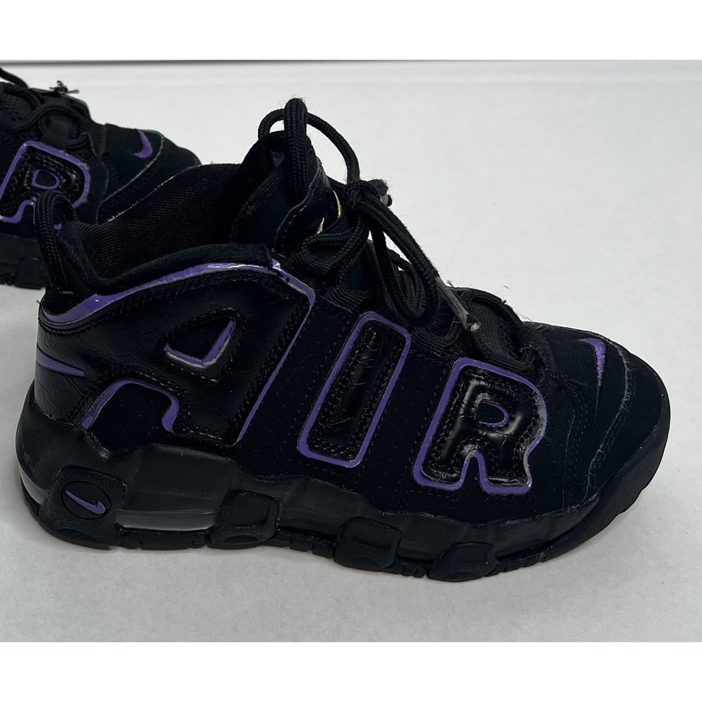 Nike Air More Uptempo Purple‎ Black 2Y 2 Lace Up High Top Basketball Athletic